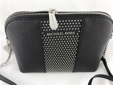 michael kors black crossbody with silver chain|black crossbody purse Michael Kors.